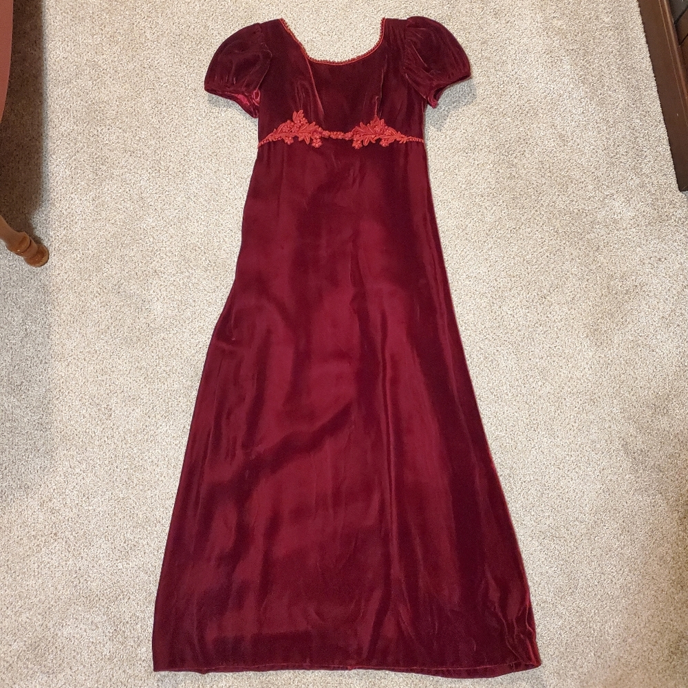 Vintage Velvet 60s Empire Dress